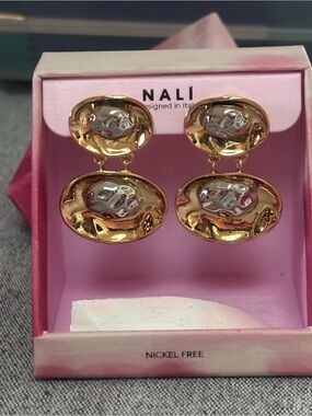 Gold Double Oval Drop Earrings - Women Jewelry